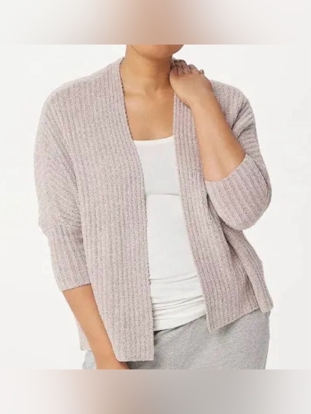 Barefoot Dreams CozyChic Lite Ribbed Shrug Cardigan